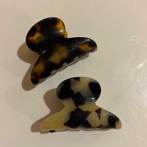 Jcrew mini tortoise claw clips set, new